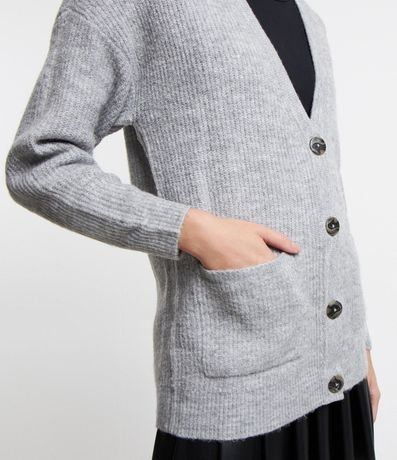 Cardigan Alargado de Punto con Botones y Bolsillos 5