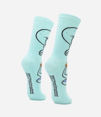 Media Caña Larga en Algodón con Estampado Calamardo Tentáculos 3