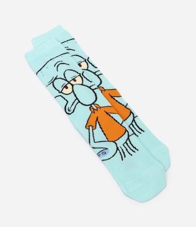 Media Caña Larga en Algodón con Estampado Calamardo Tentáculos 4