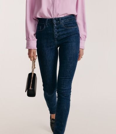 Pantalón Skinny en Jeans con Botones Forrados 2