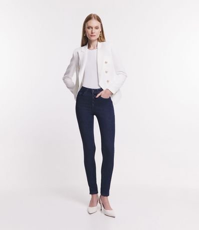 Pantalón Skinny en Jeans con Botones Forrados 3