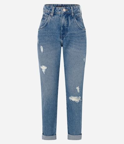 Pantalón Mom Jeans con Bolsillo Diferenciado 1