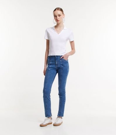 Pantalón Skinny Jeans con Recortes