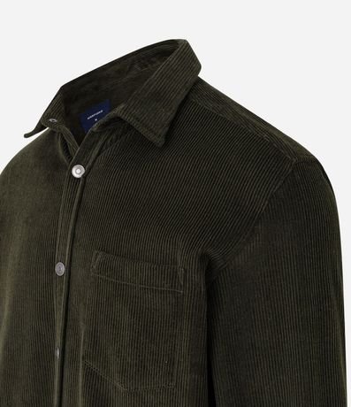 Camisa en Terciopelo con Bolsillo en el Pecho y Abotonado 8