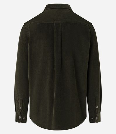 Camisa en Terciopelo con Bolsillo en el Pecho y Abotonado 9