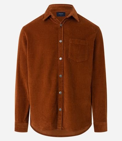 Camisa en Terciopelo con Bolsillo en el Pecho y Abotonado 6
