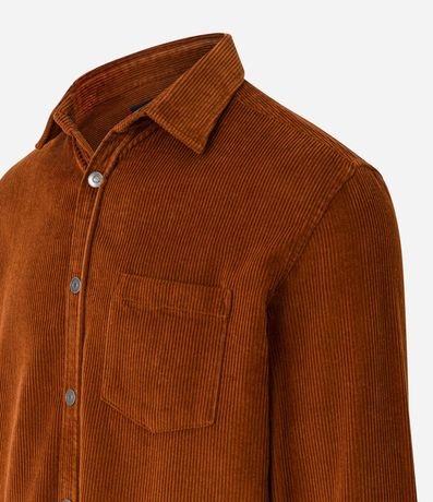 Camisa en Terciopelo con Bolsillo en el Pecho y Abotonado 7