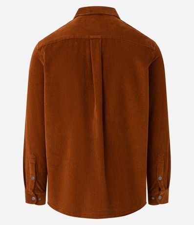 Camisa en Terciopelo con Bolsillo en el Pecho y Abotonado 8