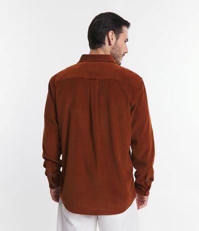 Camisa en Terciopelo con Bolsillo en el Pecho y Abotonado 3