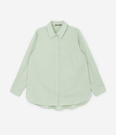 Camisa Manga Larga en Tricolina Curve & Plus Size 5