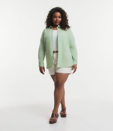 Camisa Manga Larga en Tricolina Curve & Plus Size 2