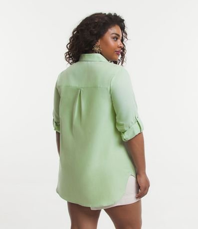 Camisa Manga Larga en Tricolina Curve & Plus Size 3