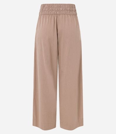 Pantalón Pantacourt en Sarga Ligero con Cintura Elástica 2