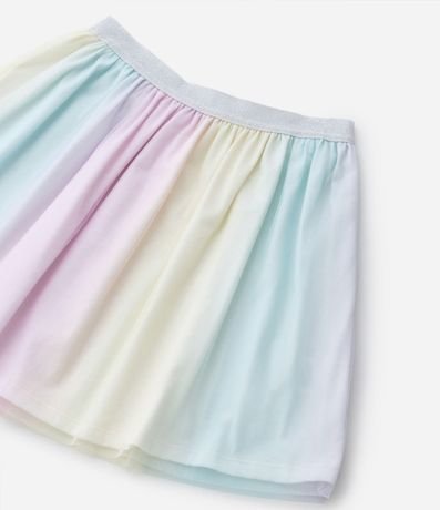 Pollera Circular Infantil en Tul con Cintura Brillosa - Talle 5 a 14 años 4