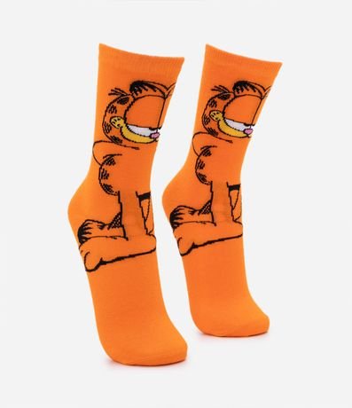 Media Caña Larga en Algodón con Estampa Garfield 2