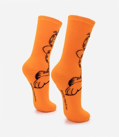 Media Caña Larga en Algodón con Estampa Garfield 3