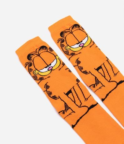 Media Caña Larga en Algodón con Estampa Garfield 4