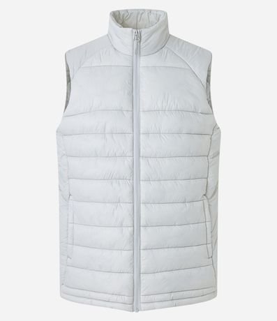 Chaleco Puffer Deportivo con Cuello Alto y Gajos 6