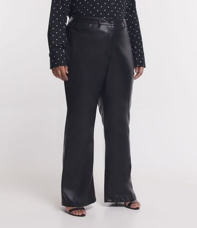 Pantalón Flare en Material Sintético Curve & Plus Size 2