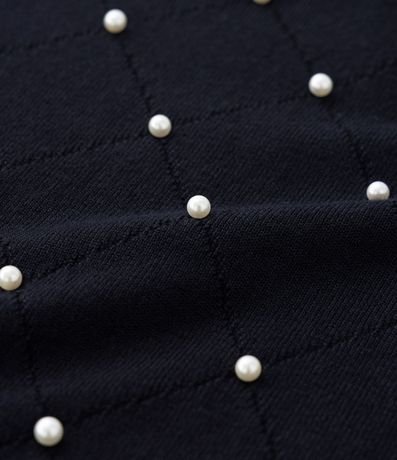 Suéter de Punto con Textura Cuadriculada y Perlas Curve & Plus Size 7