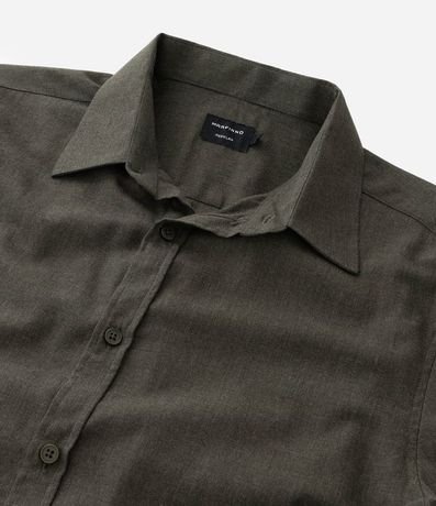 Camisa en Algodón con Botones Delanteros y Efecto Melange 9