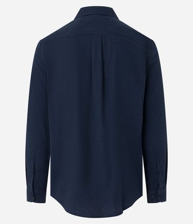 Camisa en Algodón con Botones Delanteros y Efecto Melange 8