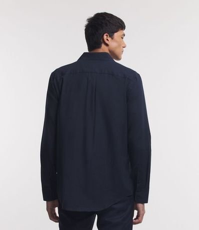 Camisa en Algodón con Botones Delanteros y Efecto Melange 5