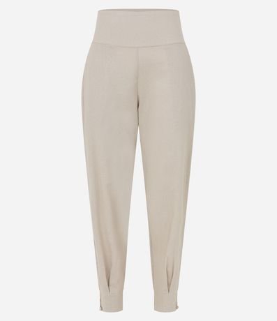 Pantalón Carrot en Lino con Cintura Ancha 6