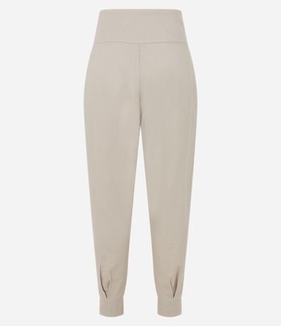 Pantalón Carrot en Lino con Cintura Ancha 7