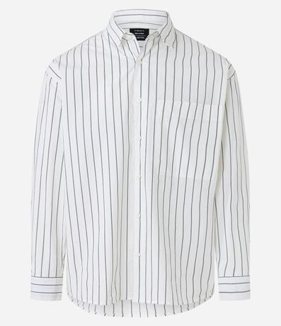 Camisa en Tricolina con Bolsillos y Estampado en Rayas 5