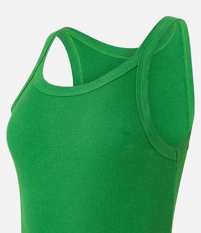 Vestido Corto en Rib con Textura Acanalada 6