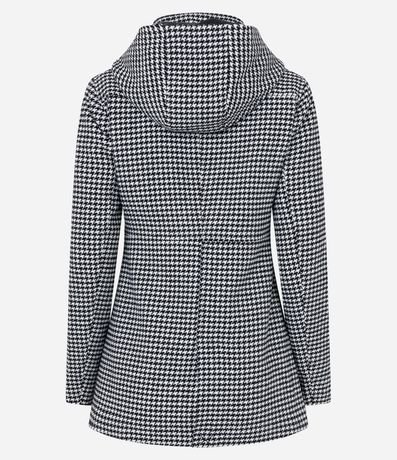 Capucha Largo en Polivelour Pied de Poule con Capucha 6