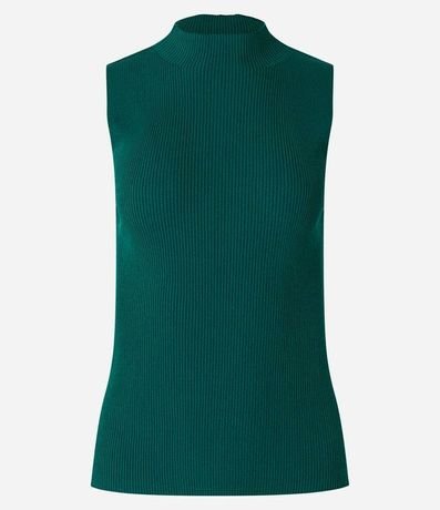 Blusa Musculosa Básica de Punto con Cuello Alto 5