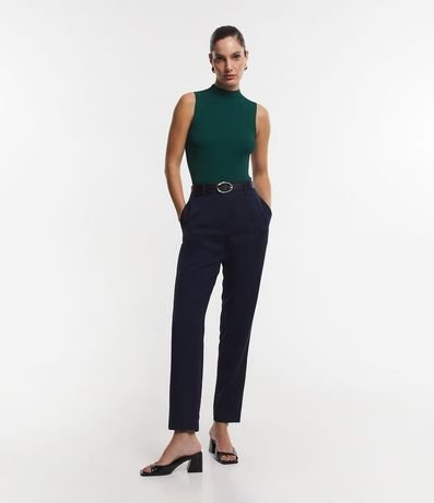 Blusa Musculosa Básica de Punto con Cuello Alto 3