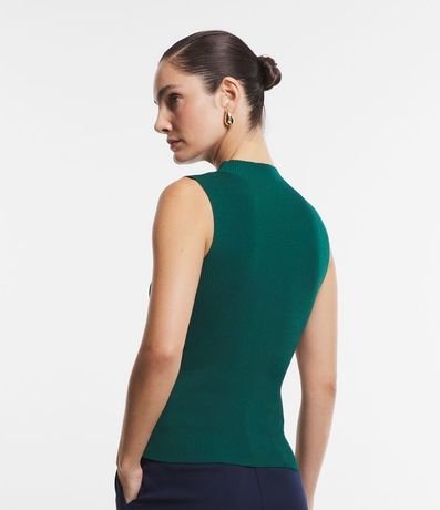 Blusa Musculosa Básica de Punto con Cuello Alto 4