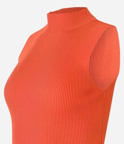 Blusa Musculosa Básica de Punto con Cuello Alto 7