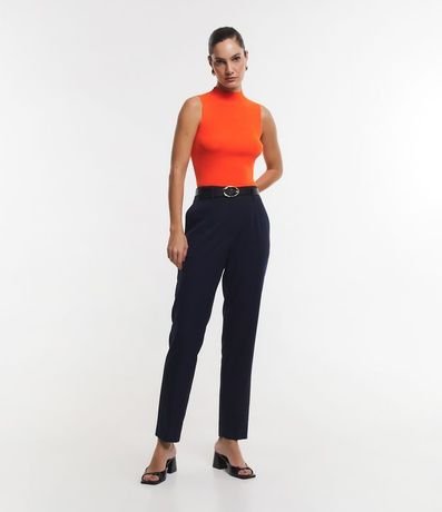 Blusa Musculosa Básica de Punto con Cuello Alto 2