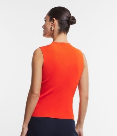 Blusa Musculosa Básica de Punto con Cuello Alto 5