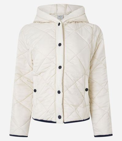 Campera en Microfibra Capitoneada con Contraste en la Parte Baja 5