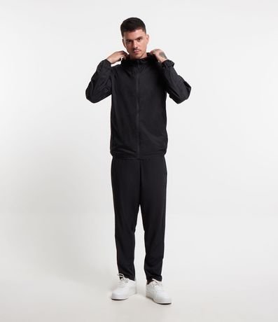 Campera Rompevientos Deportiva con Capucha y Bolsillos con Cierre 2