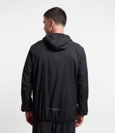 Campera Rompevientos Deportiva con Capucha y Bolsillos con Cierre 3