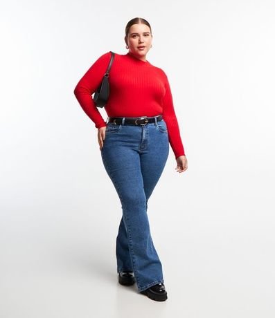 Suéter Slim de Punto Acanalado Curve & Plus Size 2