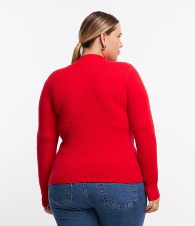 Suéter Slim de Punto Acanalado Curve & Plus Size 3