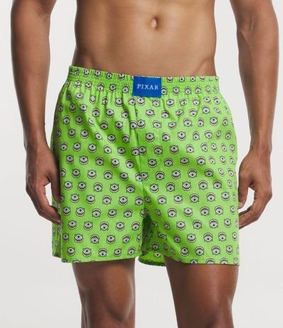 Calzoncillo Boxer de Tela en Tricolina con Estampa Mike Wazowski