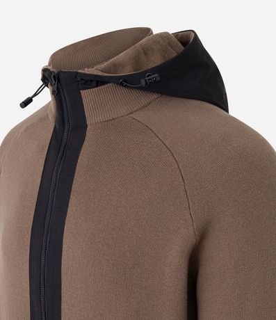 Cardigan en Punto con Capucha y Cremallera Delantero 9