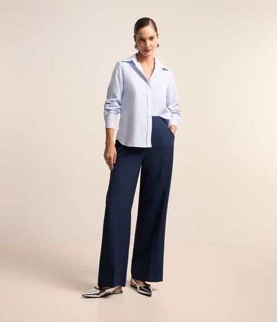 Pantalón Wide Leg Sastrería con Cintura Elástica