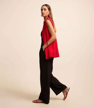 Pantalón Wide Leg Sastrería con Cintura Elástica 5