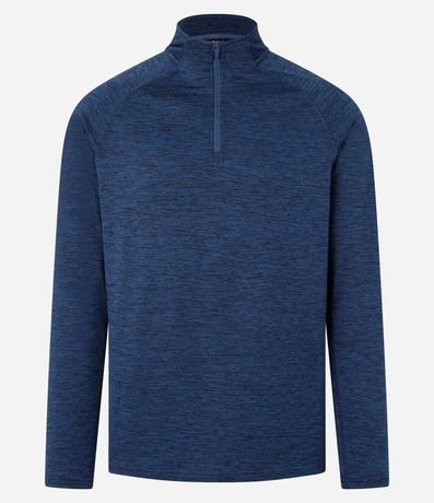 Remera Deportiva Térmica con Cremallera en el Cuello y Recortes 5