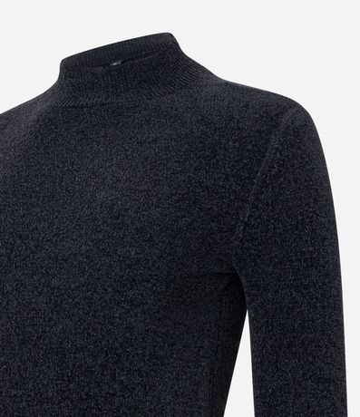 Blusa Manga Larga en Chenille con Cuello Alto 6