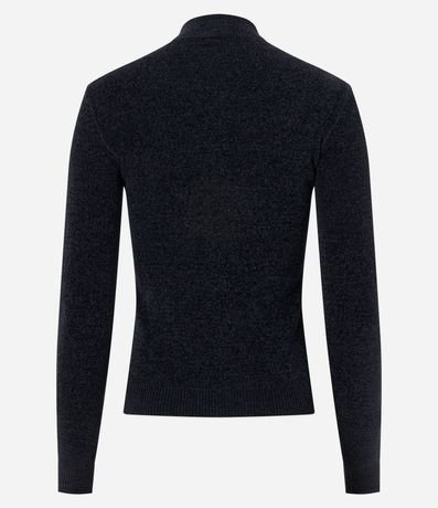 Blusa Manga Larga en Chenille con Cuello Alto 7